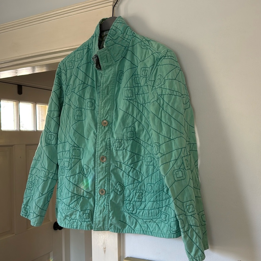 Reversible printed cotton jacket - Picture 5 of 7